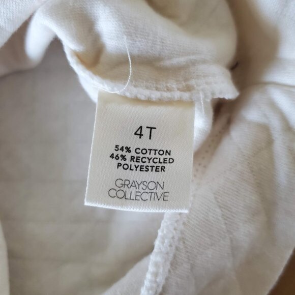 Grayson Collective - Toddler Quilted Sweatshirt - Off- White 4T UNISEX - Picture 5 of 12